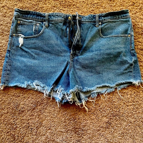 Free Assembly Pants - Free Assembly denim cutoff shorts